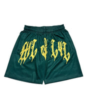 Load image into Gallery viewer, GREEN &quot;WLXL4L&quot; BASKETBALL SHORTS
