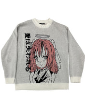 Load image into Gallery viewer, LUV IS WICKED KNITTED SWEATER (WHITE)
